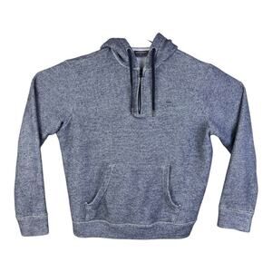 Quicksilver Waterman Hoodie Sweatshirt Gray 1/4 Zip Pullover Mens EUC Small